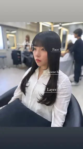 ロング 池袋/韓国/レイヤー 髪質改善/村上けいとのヘアスタイル