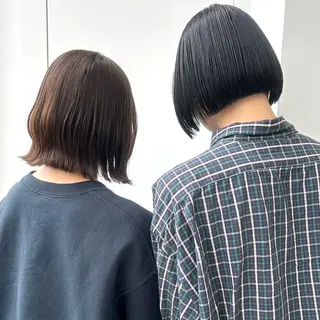 ミディアム カラー ボブ/くびれボブ/ 髪質改善/Ru-kaのヘアスタイル