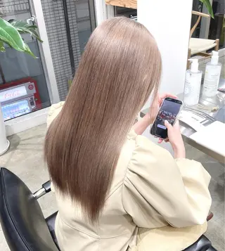 セミロング カラー 圧倒的なケアブリーチ /髪質改善🩵松田のヘアスタイル
