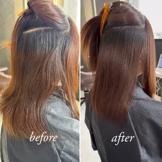 ミディアム カラー パーマ ショート×ブリーチ 🪞問屋町/yujiのヘアスタイル