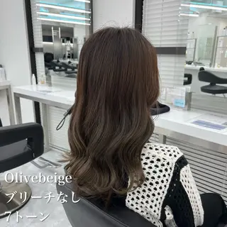 セミロング カラー NAMI🤎ブラウン &ミルクティー🤍のヘアスタイル