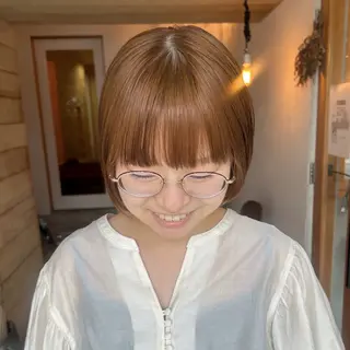 ショート カラー ❣️星野のあ❣️ 優しいダブルブリーチのヘアスタイル