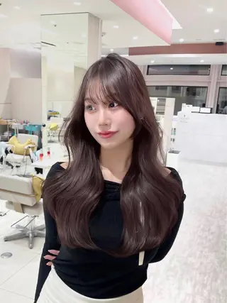 ロング 透明感カラー/似合わ せ前髪/柴田礼空のヘアスタイル