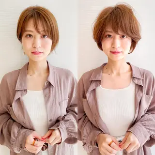 ショート カラー LucksiMie 銀座店所属・【韓国　レイヤー 髪質改善✨】かずのヘアスタイル