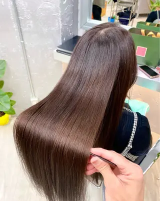 ロング パーマ ✨髪質改善職人✨ デザインカラー/若林のヘアスタイル