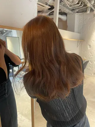 セミロング カラー レイヤー×初 パーマ|hinakoのヘアスタイル