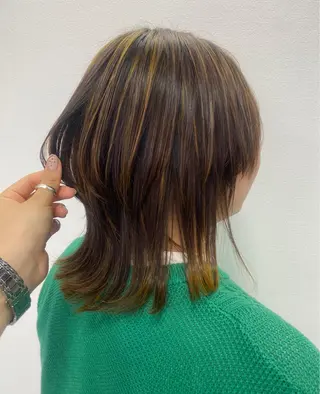 ミディアム カラー ✴︎ヒラガカナ✴︎ ECLAT HAIRのヘアスタイル