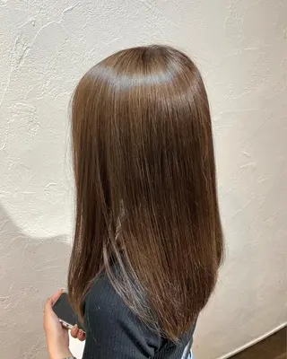 セミロング カラー 長谷川 朋樹のヘアスタイル