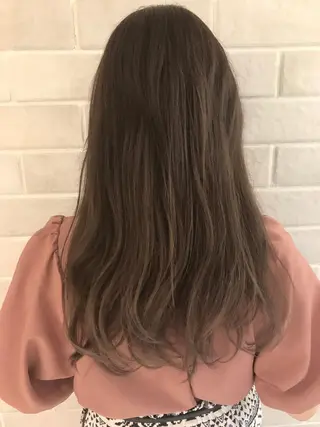 セミロング カラー パーマ 艶髪カラー&ウルフ フルカワ ヒロズミのヘアスタイル