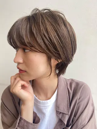 ショート カラー パーマ Riposo.所属・✨艶髪✨ 奈須晴香のヘアスタイル