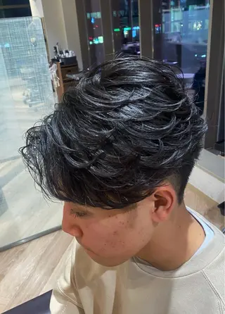 ショート パーマ メンズ メンズ特化/フェザー /パーマ/伊勢元のヘアスタイル