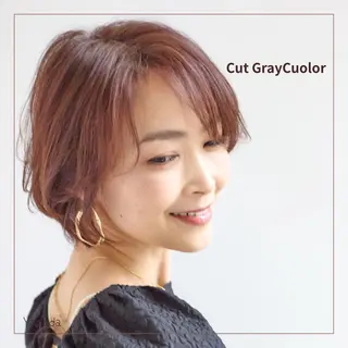 ショート カラー 脱白髪染め 🌿山田侑季のヘアスタイル