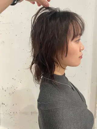 ミディアム 🌫️縮毛矯正/髪質 改善/ゆずる🌫️のヘアスタイル