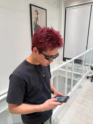 ショート カラー ヘアアレンジ メンズ みっちー/ブリーチカ ラー/似合わせカラーのヘアスタイル