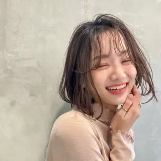 ミディアム カラー パーマ ヘアアレンジ ✂️ボブ特化 🌷喜美花のヘアスタイル