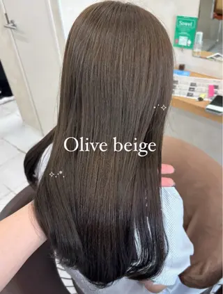 ロング カラー 暖色カラー/ブリーチ なしカラー/艶カラーのヘアスタイル