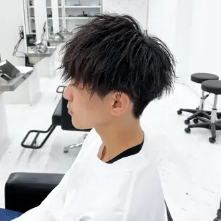 ショート カラー パーマ メンズ 大橋 拓巳のヘアスタイル
