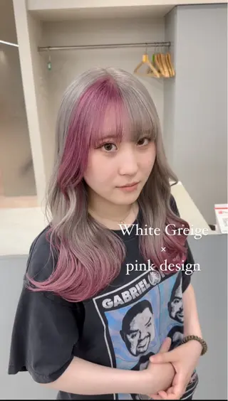 セミロング 【デザインカラー】 難波　秀喜のヘアスタイル