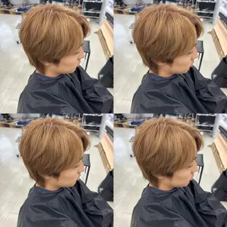 ショート カラー ヘアアレンジ メンズ 💎韓国レイヤー× 髪質改善 ゆうま💎のヘアスタイル