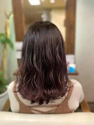 セミロング カラー ヘアアレンジ 加藤 瑠美のヘアスタイル