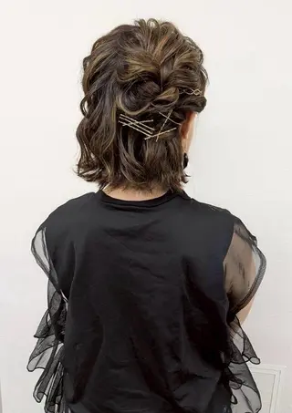 ショート ヘアアレンジ YUMEYAKATA 五条店のヘアスタイル