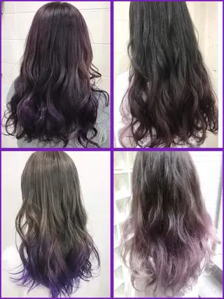 ロング カラー ササ キのヘアスタイル