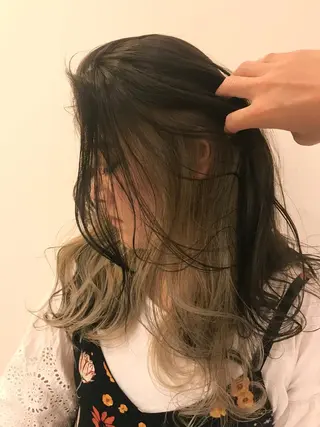 ロング カラー シールエクステ⭐️ オオミタクヤのヘアスタイル