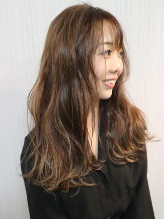 ロング カラー 東風上 亮介のヘアスタイル