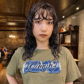 ミディアム パーマ ◽️モードヘア◽️ SHOUTOのヘアスタイル