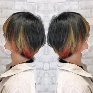 ショート カラー ヘアアレンジ 秋山 幸太のヘアスタイル