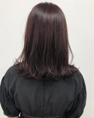 ミディアム カラー ヘアアレンジ 酸性縮毛矯正🧴韓国 レイヤー/髪質改善のヘアスタイル