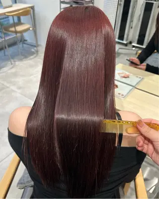 ロング Un ami omotesando 【アンアミ　オモテサンドウ】所属・RIKO/暖色カラー /縮毛矯正/ミニボブのヘアスタイル