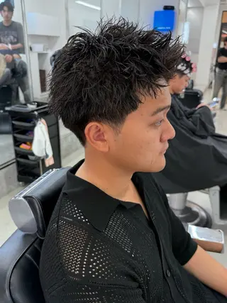 ショート メンズ 亀井隆汰/メンズ専門 パーマ特化美容師のヘアスタイル