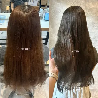 ロング カラー レイヤー/手書きネイ ルCOCORO 🎀のネイルデザイン