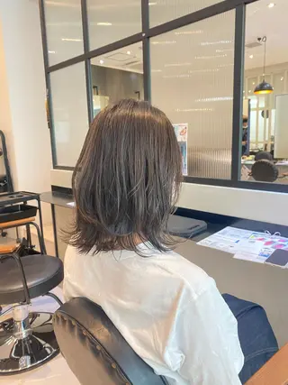 ミディアム カラー スパイキーショート パーマ　具志堅　太志のヘアスタイル