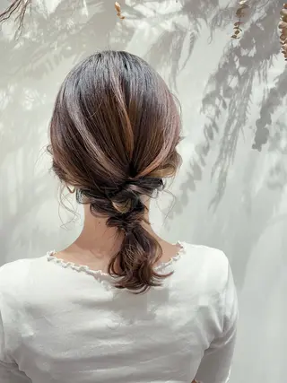 ミディアム ヘアアレンジ ヘアセット ✴︎Mai✴︎銀座のヘアスタイル