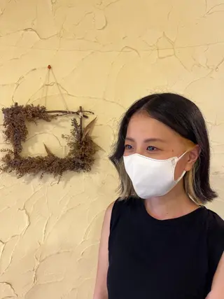 ミディアム 柘植 雅大のヘアスタイル