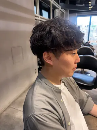ミディアム パーマ メンズ Dxxxx III所属・オシャレ女性目線の 大人メンズ❁⃘*.ﾟのヘアスタイル