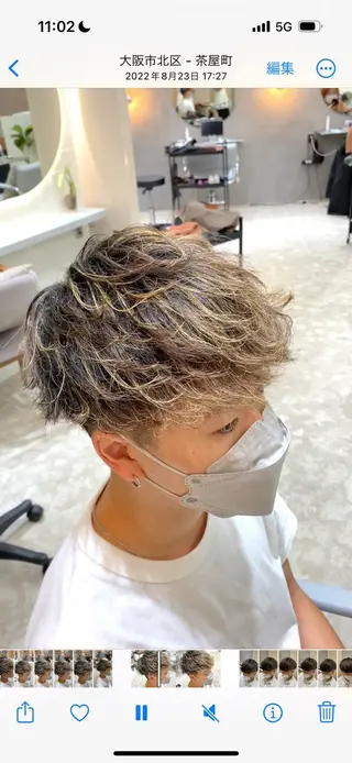 パーマ メンズ 心斎橋本町メンズ 美容師ユースケのヘアスタイル