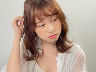 ミディアム カラー お洒落パーマ/ 艶カラー/michiのヘアスタイル