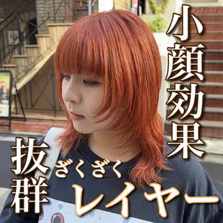 ミディアム 💖ブリーチ/暖色 𝐘𝐮𝐢💖のヘアスタイル
