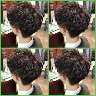 ショート パーマ ハイトーンデザイン カラー特化🌟木下のヘアスタイル