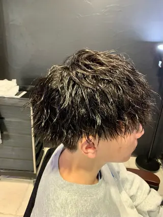 ショート メンズ メンズパーマ/難波/ 心斎橋　室園亮佑のヘアスタイル