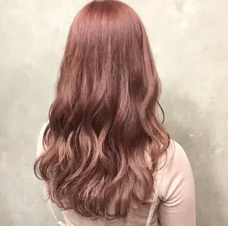 ロング カラー パーマ ヘアアレンジ メンズ 艶ピンク*ヘアセット 🌙shioriのヘアスタイル