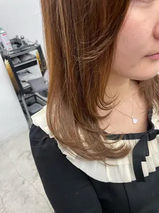 セミロング 💗韓国ヘア/透明感 💗若菜あいこのヘアスタイル