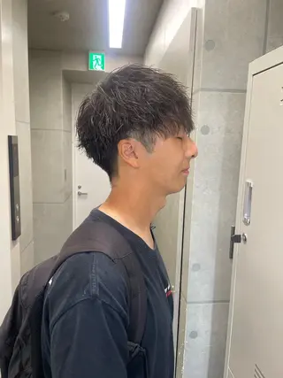 ミディアム パーマ メンズ CHROM TOKYO A.L.T所属・藪 清正のヘアスタイル