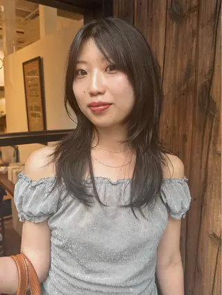 セミロング カラー nanaka/ レイヤーカットのヘアスタイル