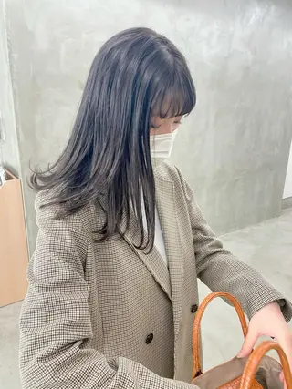 セミロング カラー yurika☁️ 似合わせ｜レイヤーのヘアスタイル