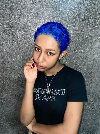 ショート カラー デザインカラー⭐︎★ 🐆hyoma🐆のヘアスタイル