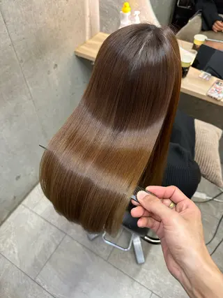 セミロング カラー パーマ youres hair はなれ店所属・最高峰🌈髪質改善 縮毛矯正💖後藤のヘアスタイル